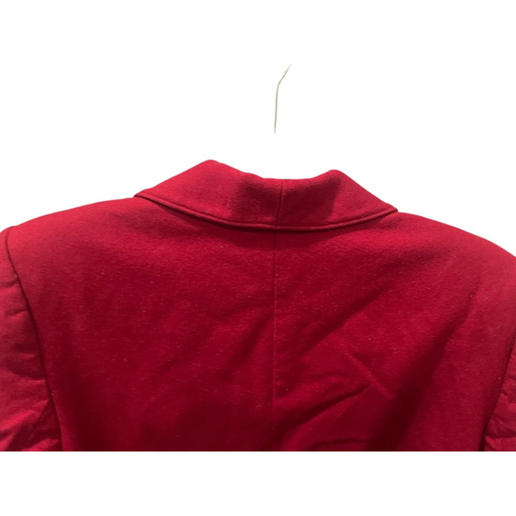 Miss Pendleton Vintage 100% Virgin Wool Made In USA Burgundy Blazer Size 12 - Picture 6 of 6